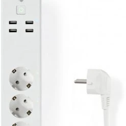 Komfort Nedis WIFIP311FWT Smart Steckdosenleiste 3x Schuko Typ F, 4x USB