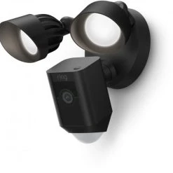 Sicherheit Ring Floodlight Cam Wired Plus Outdoor-Überwachungskamera Schwarz