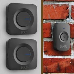 Komfort EAXUS 3-teiliges Türklingel Set Mit 2 Receivern Schwarz -Smart Home Verkäufe 89f86e1e 6fbc 40a7 a030 d6b2e93532f7 600x600